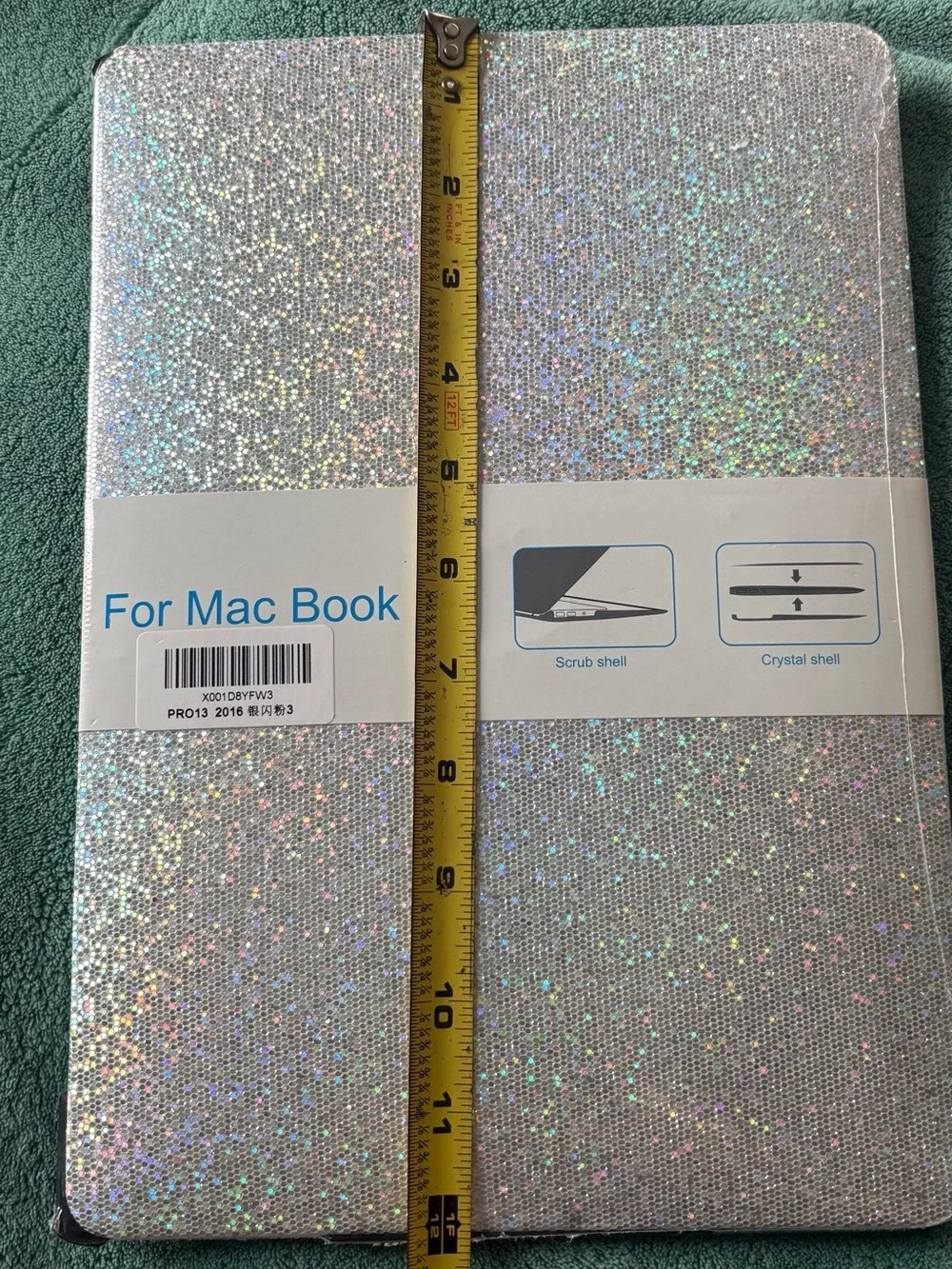 Apple MacBook Glitter Silver Holographic Cover